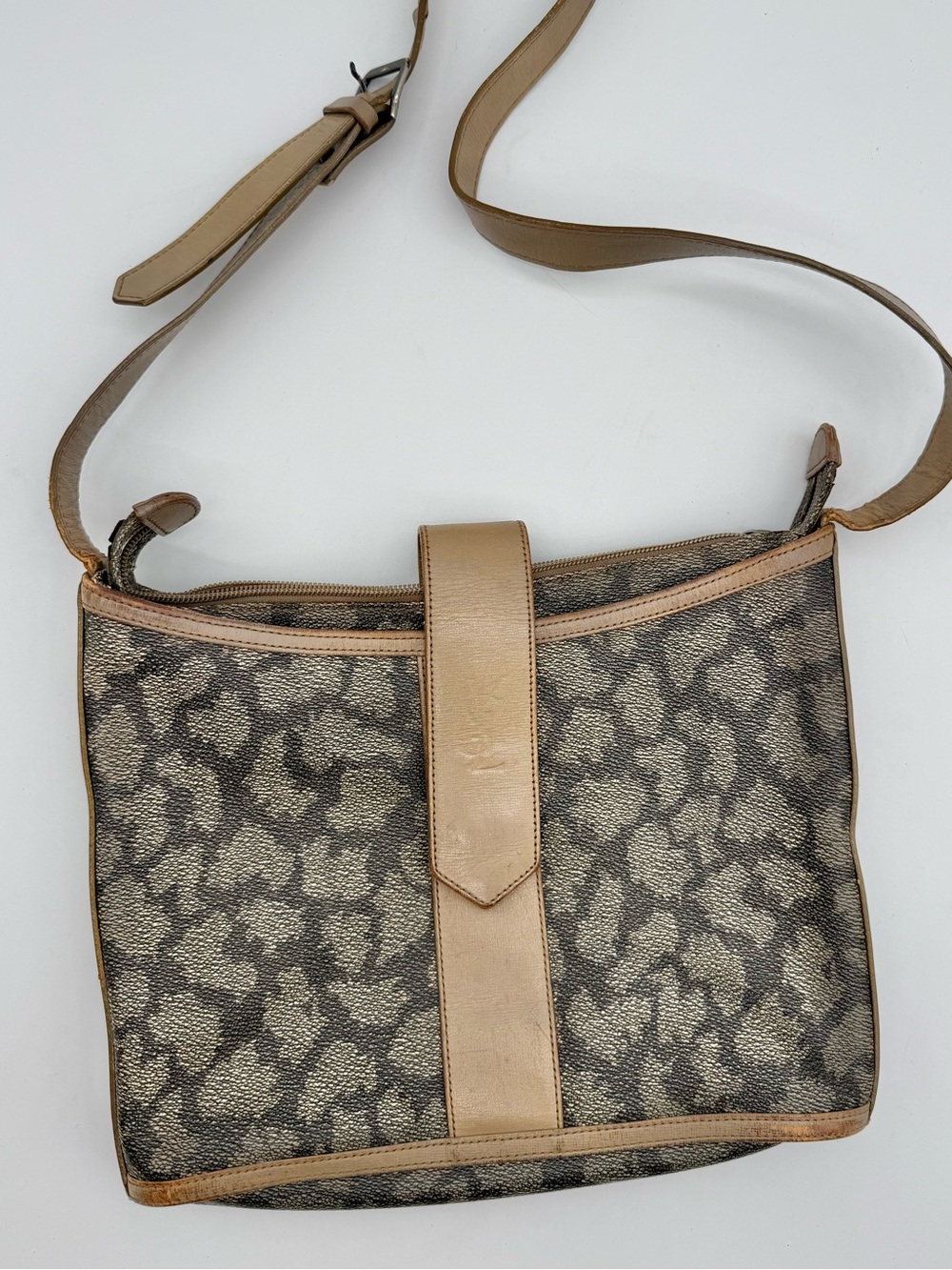 YSL Vintage Giraffe Print Medium Crossbody